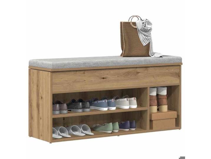 Moderne Banc à chaussures élégant - chêne artisanal - 102x30 5x45cm - bois ingénierie - Meuble d Entrée Couloir @FR 5752