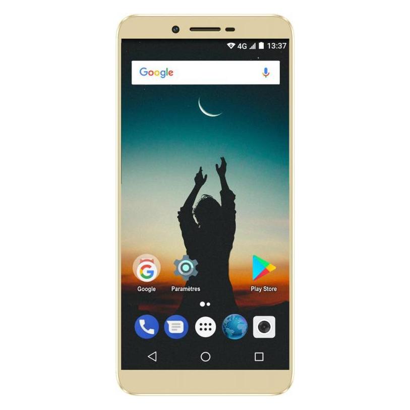 Konrow Sky - Android 7.0 - 4G - 5.5"-Display - Dual Sim - 16GB, 2GB RAM - Gold (16 GB, Gold, 5.50", Dual SIM, 4G) (47121912)