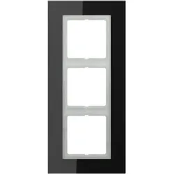 Jung LSP983GLSW Glasrahmen 3fach, LS PLUS, schwarz, senkrechte und waagerechte Montage LSP 983 GL SW
