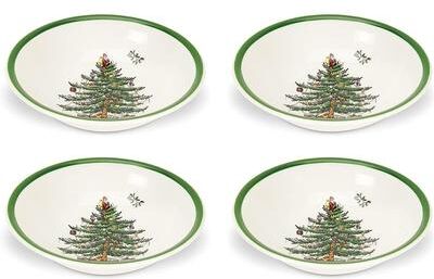 Spode Christmas Set of 4 Tree Ascot Cereal Bowls