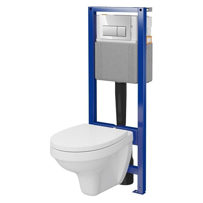 Cersanit TOILET BOWL+FRAME+BUTTON AGIS S701-022 (687267)