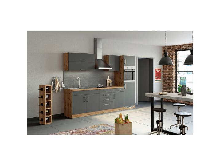 Held Küchenleerblock, Anthrazit, nur wie online abgebildet bestellbar, 270x200x60 cm, in den Filialen individuell planbar, Küchen, Küchenzeilen & Küchenblöcke, Küchenzeilen ohne Geräte