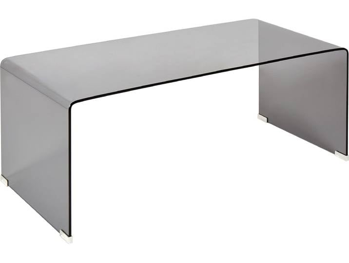 BELIANI Couchtisch Schwarz Transparent 50 x 100 cm Sicherheitsglas Leicht Transportierbar Multifunktional Universell Minimalistisch Skandinavisch Stil