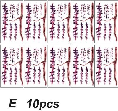 Uplift Picks Realistic Bloody Scar Temporary Tattoos e (10 Pcs)