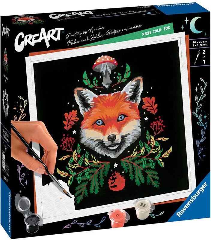 Ravensburger CreArt - 20*20cm - Fox / Renard - Pixie Cold Edition
