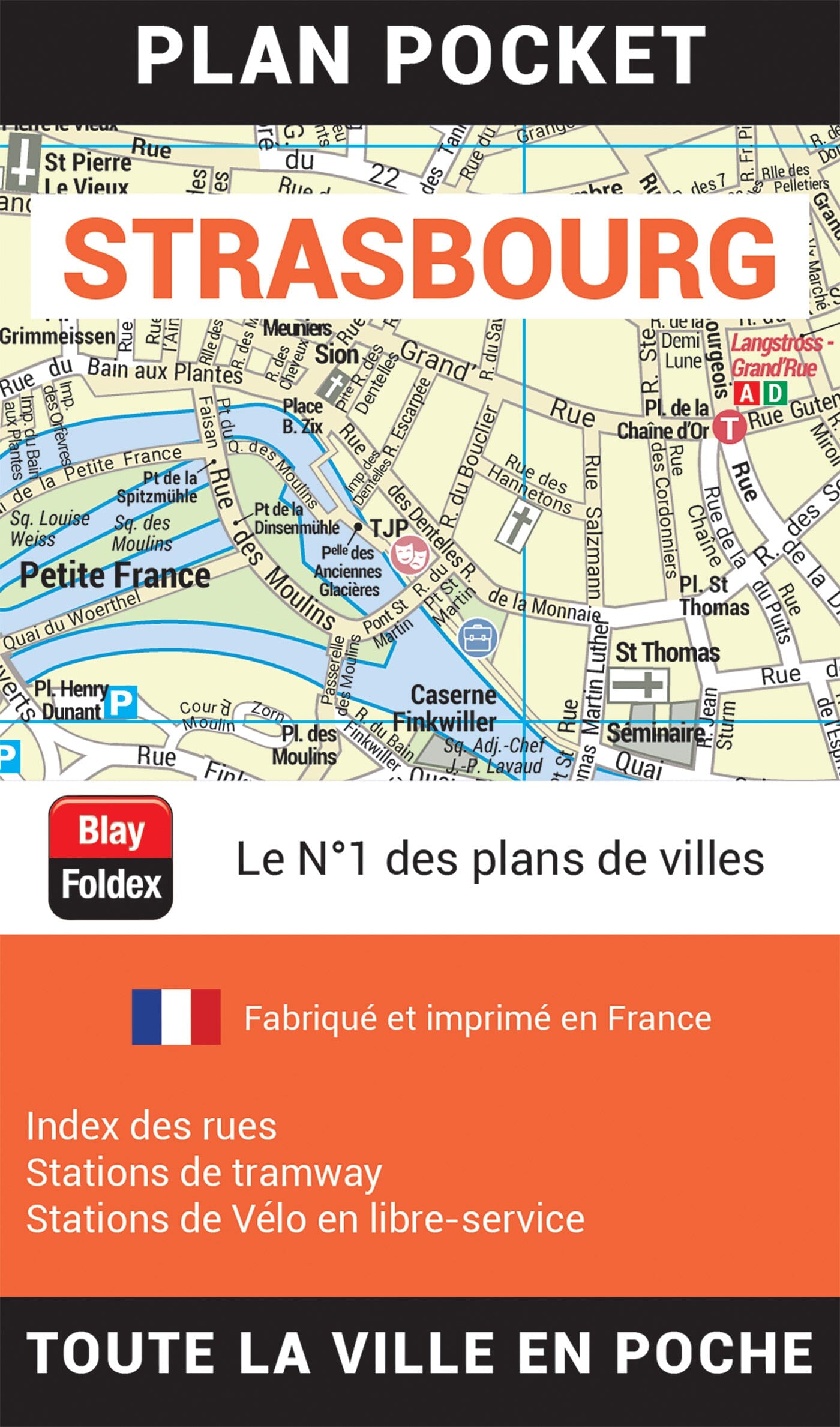 Strasbourg, Bas-Rhin - Plan de ville "pocket"   Blay Foldex
