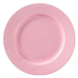 Lyngby Rhombe Color Teller flach, Teller, Rosa