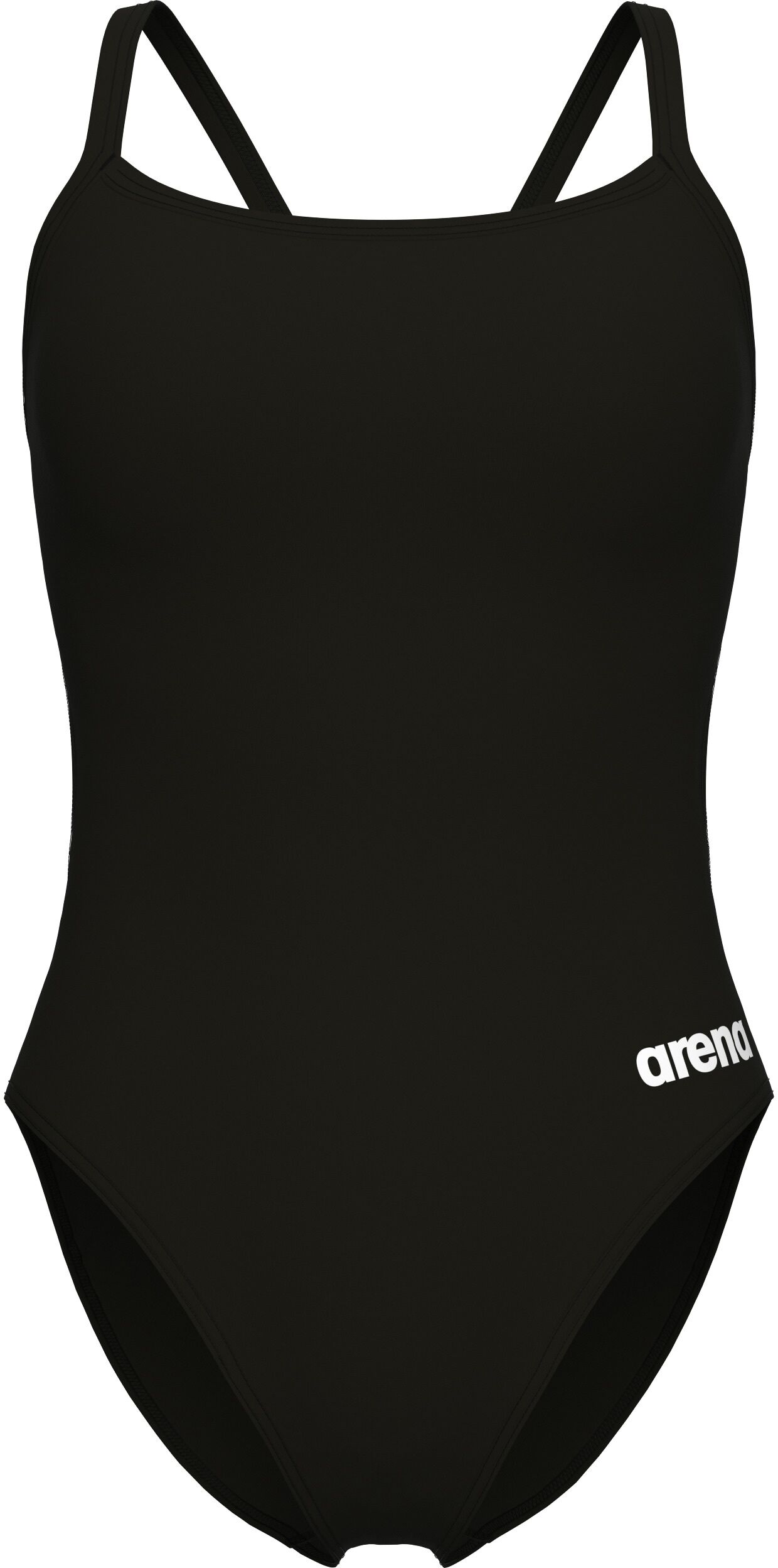 Badeanzug ARENA "WOMEN'S TEAM SWIMSUIT CHALLENGE SOLID", Damen, Gr. 38, N-Gr, schwarz (schwarz, weiß), Obermaterial: 100% Polyester, Badeanzüge Badeanzug, arena Performance, Bademode, chlorbeständig, langlebig schwarz, weiß 38, N-Gr