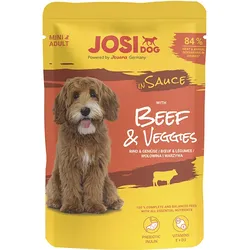 JosiDog Beef & Veggies in Sauce 24x100 g