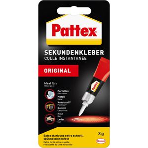Pattex Sekundenkleber PSK1C Flüssig, flüssig, extra stark, wasserfest, 3g