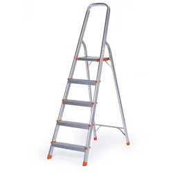 Einseitige Aluminium-Stufen, 1x5 Stufen, Höhe 1,05 m