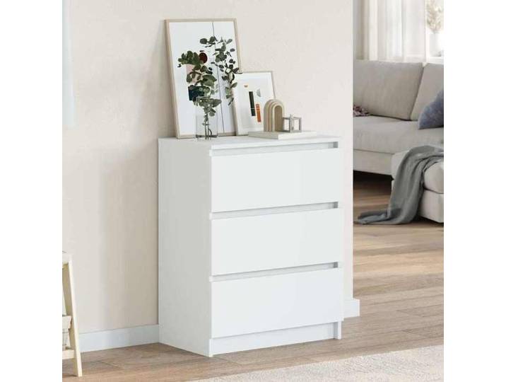 Blanc Buffet Blanc 60x35x76 cm Bois d'ingénierie - Vaisselier H7866