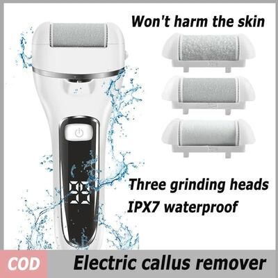 Inspired Living Rechargeable Electric Foot File & Callus Remover For Smooth Heels USB Pedicure Tool For Men & Women Rechargeable Electric Foot File & Callus Remover For Smooth Heels USB Pedicure Tool For Men & Women