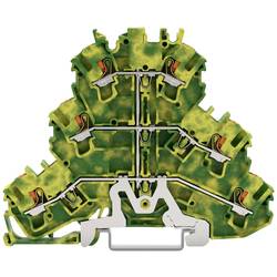 WAGO 2202-3207 Dreistock-Schutzleiterklemme Käfigzugfederanschluss Grün-Gelb 50 St. Piece