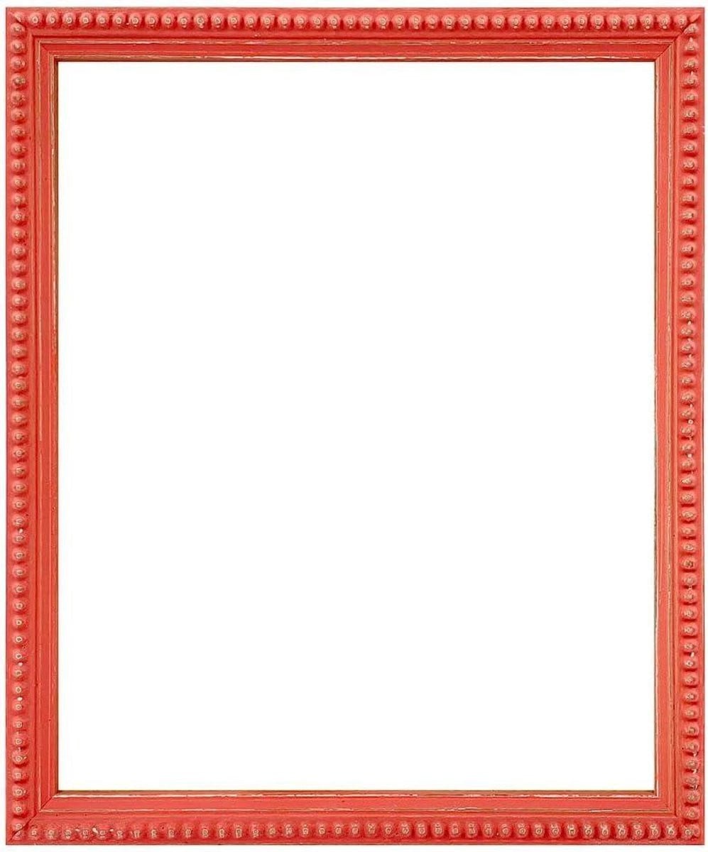 Handgeschilderde houten fotolijst A3 - Rood