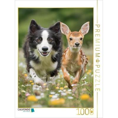 CALVENDO Puzzle Gemeinsam durch die Blumenwiese | 1000 Teile Lege-Größe 64x48cm Foto-Puzzle für glückliche Stunden, Game von , Calvendo Puzzle