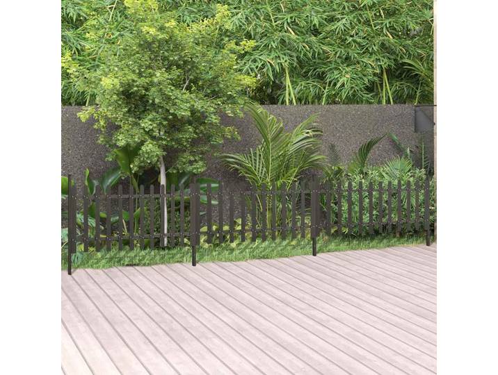 vidaXL Lattenzaun mit Pfosten 3 Stk. WPC 614x80 cm