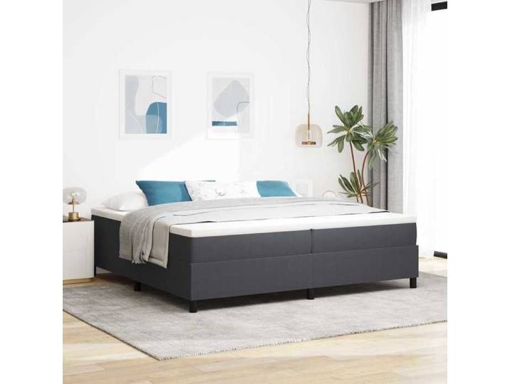 NGM - NEUF Cadre de lit plateforme - gris foncé - Structure de lit 2 PLACES - 200x200cm tissu 806 190758214149