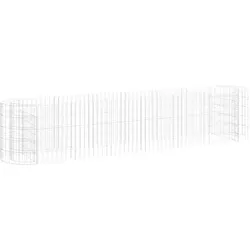 Helloshop26 - Hochbeet aus verzinkter Eisengabelung 260 x 50 x 50 cm Silber 02_0039911