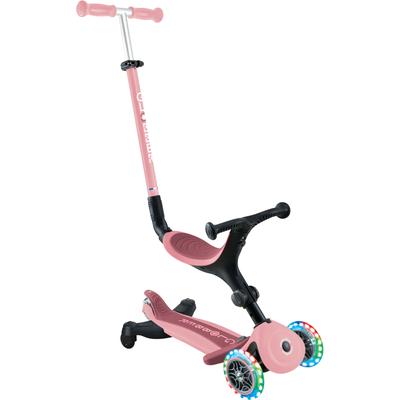 Tretroller GLOBBER "GO-UP ACTIVE LIGHTS 360, mit Leuchtrollen", rosa (pastellrosa), Roller, KinderB:29cm L:67cm, Aufsitzrad, Laufrad und Scooter, B:29cm L:67cm