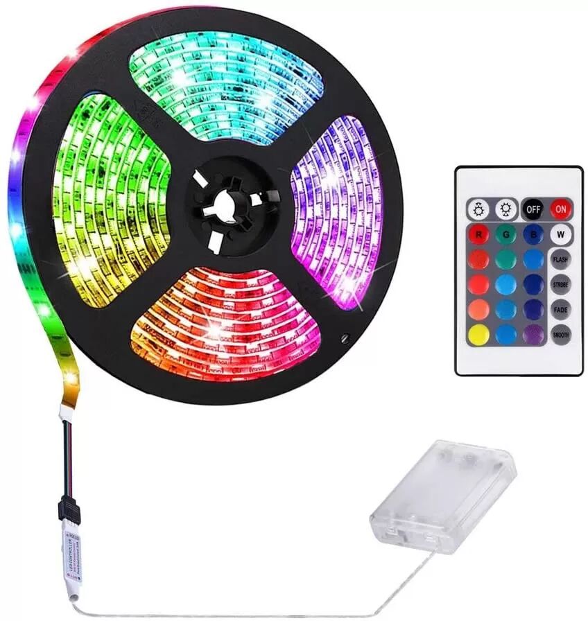 INF Bande lumineuse avec télécommande LED RGB 2 m IP65