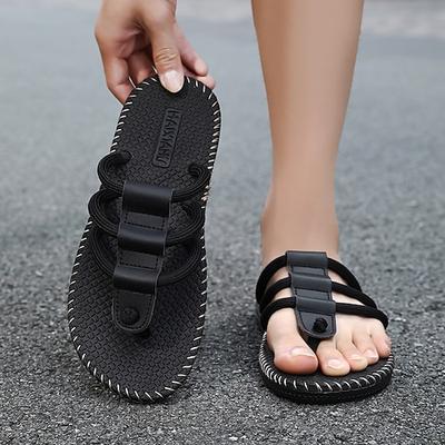 Lässige gewebte Herrensandalen mit verstellbaren Riemen, bequem und atmungsaktiv, perfekt für Sommerausflüge und Strandbekleidung