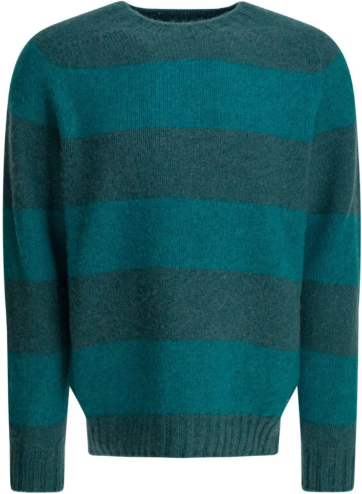 Beams Plus pull homme bleu Vert L