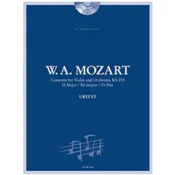 Concerto D-Dur KV218 (+ 2 CD/'s) für Violine und Klavier Urtextausgabe, Fachbücher von Wolfgang Amadeus Mozart