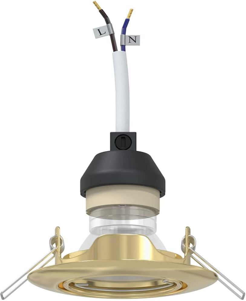 vidaXL Foco 24 uds. Dorado 9 x 9 x 2.5 cm Metal Oro