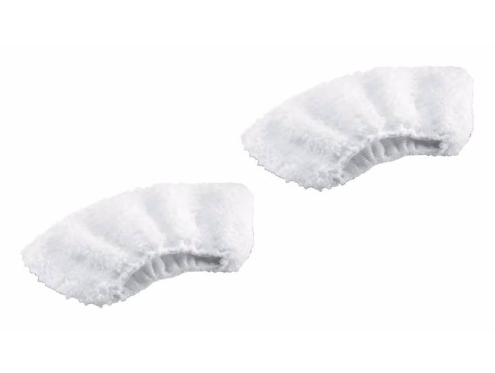 Kärcher Mikrofaser-Überzugsset für die Handdüse Dampfreiniger Microfaser-Tuchset Handdüse – Wischbezug/Ersatzbürste – weiss