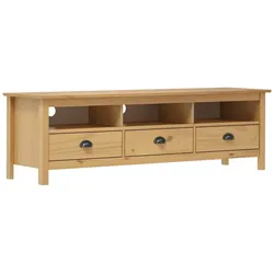 vidaXL TV-Schrank Hill Honigbraun 158x40x47 cm Massivholz Kiefer
