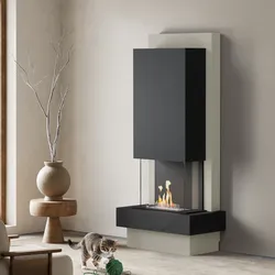 muenkel design Milano [moderner Design Ethanolkamin]: Nero (Schiefer schwarz) - Planika Senso - Schwarz