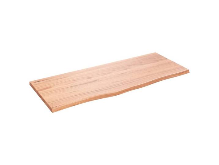 vidaXL Tischplatte Tischplatte Hellbraun 100x40x2 cm Massivholz Eiche Behandelt (1 St)