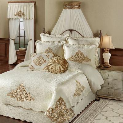 Touch of Class Imperial Coverlet Set Ivory, California King, Ivory