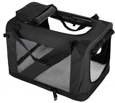 Uplifted Goods Folding Travel Pet Cage Kennel For Dogs And Cats black m 72x52x52cm