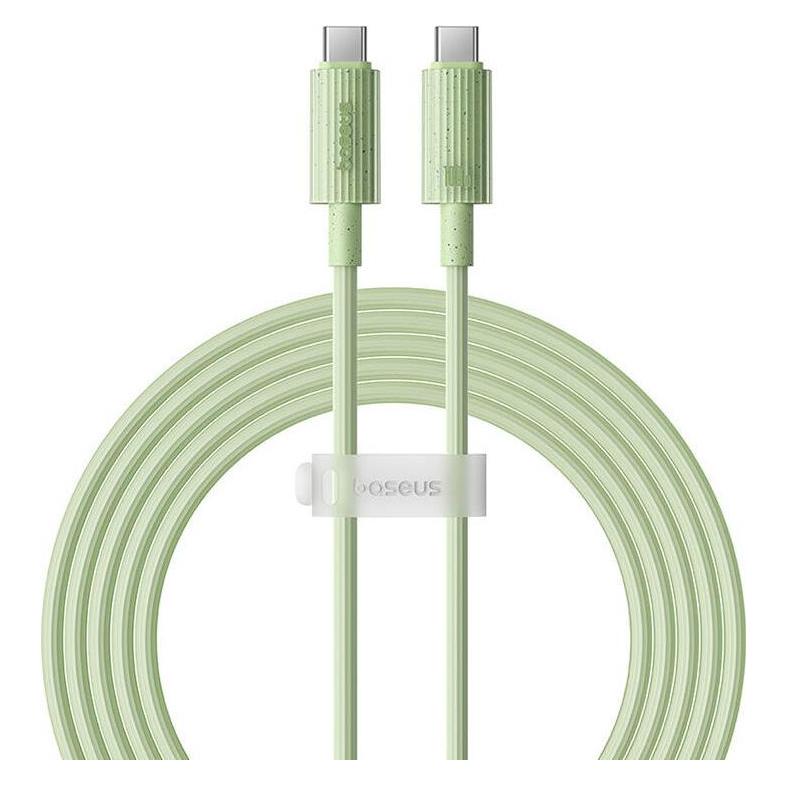 Baseus Fast Charging cable USB-C to USB-C Habitat Series 2m 100W (green) (2 m, USB 1.0, 100 W) (P10360202631-01)