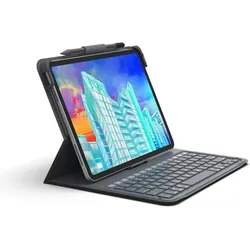 Zagg Keyboard-Messenger Folio (DE), Tablet Tastatur, Grau
