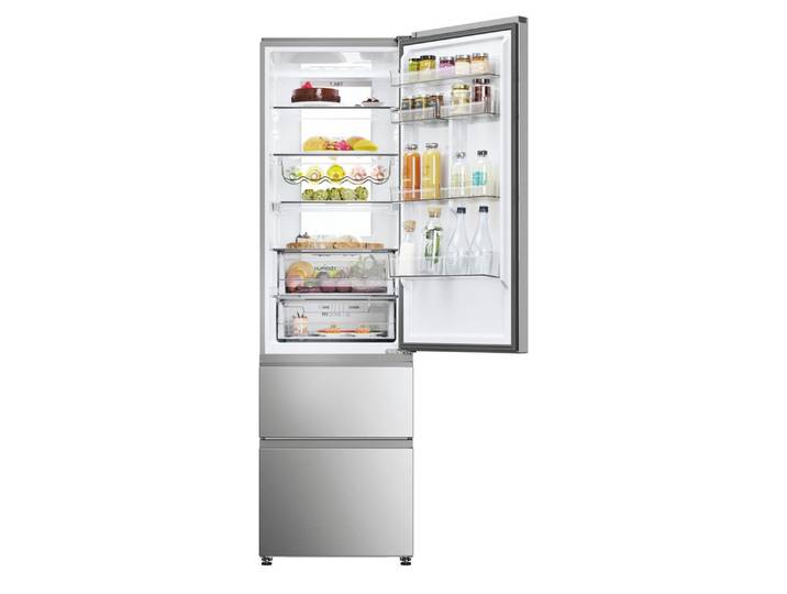 Haier Kühl-/Gefrierkombination Combi 3D 60 HTW7620ANMG, 205 cm hoch, 59,5 cm breit, WIFI connected, Innovative Gefrier-Schubladen: Sparen Energie