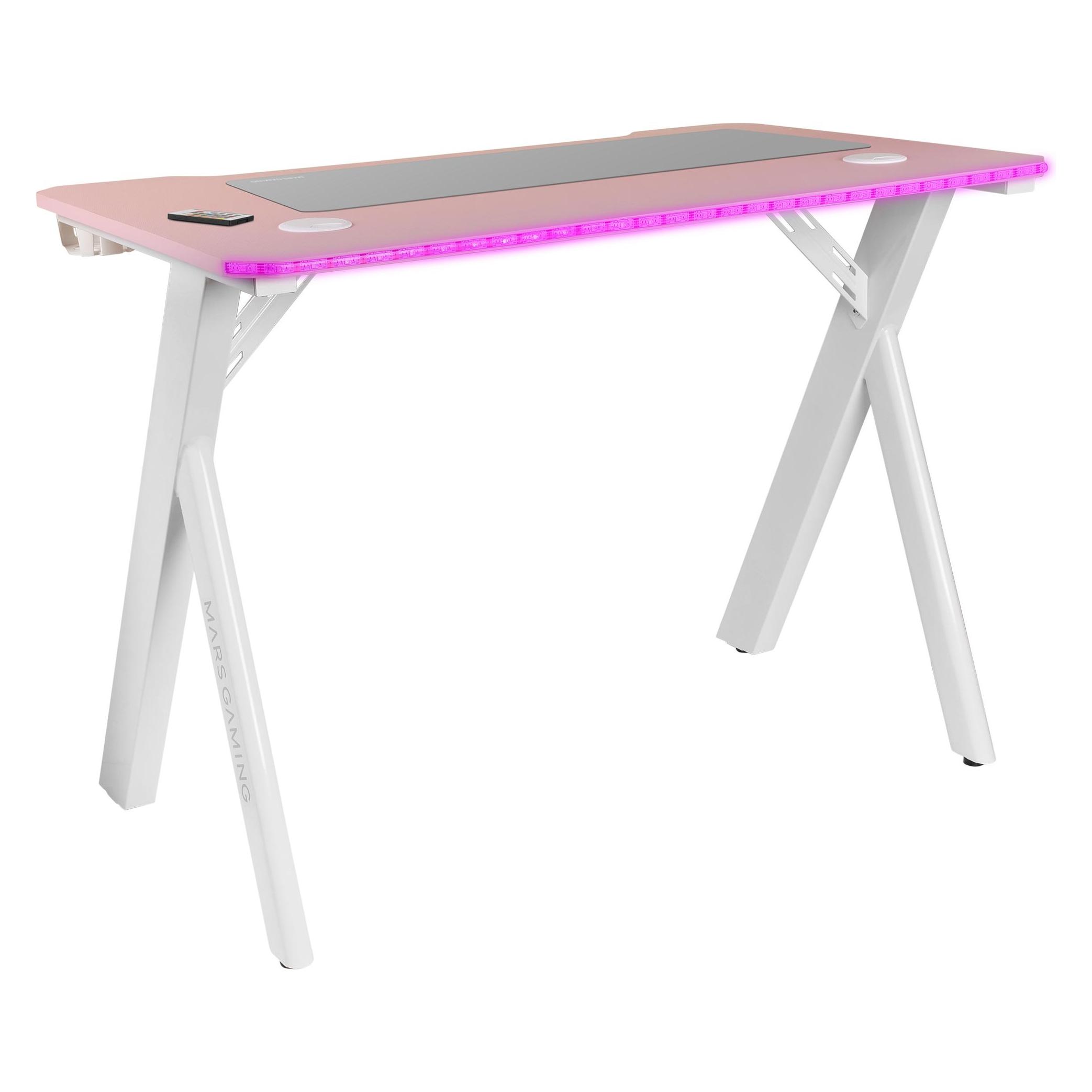 Mars Gaming Bureau Gamer Mgd100 RGB (Rose/Blanc) (MGD100RGBP)