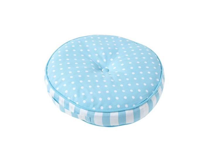 BODENKISSEN blau, Punkte & Streifen ? 43/7 cm