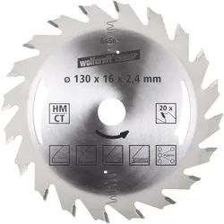 wolfcraft, Sägeblatt, 1 Kreissägeblatt HM, 20 Zähne ø130mm