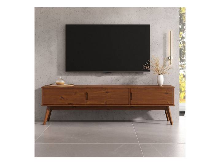 IDIMEX Lowboard TIVOLI, TV Lowboard aus Massivholz mit 3 Türen Kastanie Finish