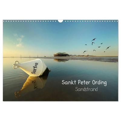 Sankt Peter Ording Sandstrand (Wandkalender 2027 DIN A3 quer), CALVENDO Monatskalender