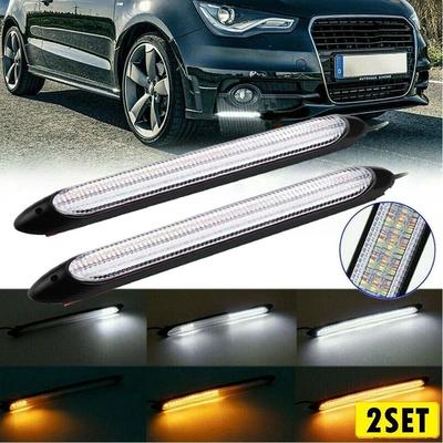 All Categories Goods LED Daytime Running Light Strips For Cars, Sequential Flow Turn Signal Lamp, Waterproof LED Strip Headlight 2 set