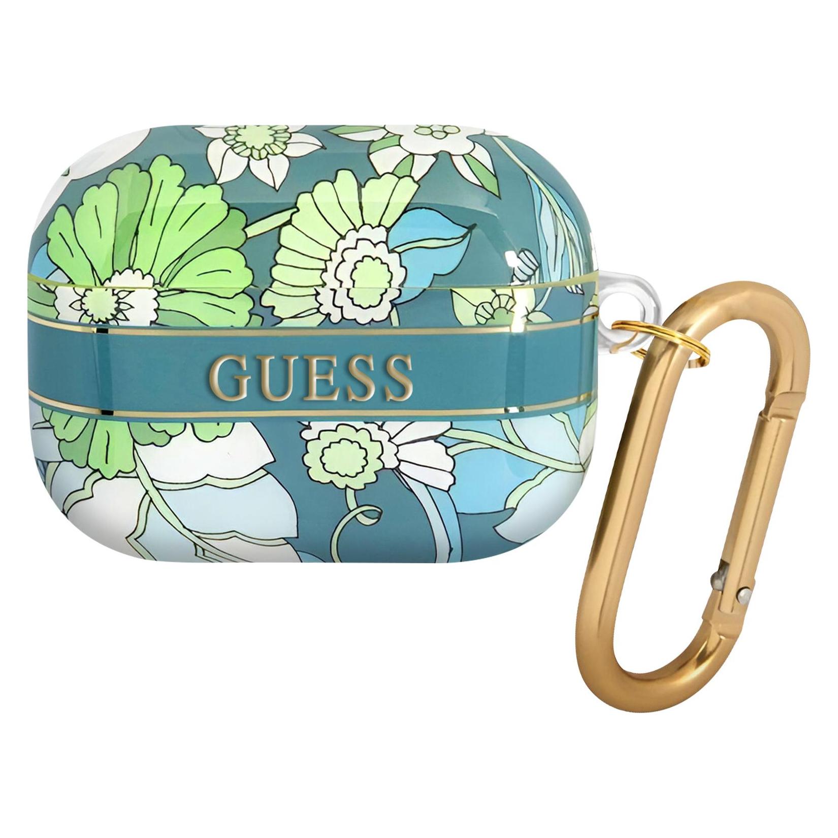 Guess GUAPHHFLN AirPods Pro cover zielony/green Flower Strap Collection (Kopfhörer Hülle) (GUE002033-0)