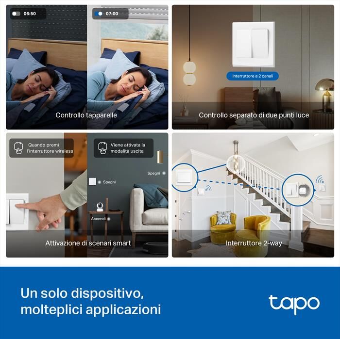 TP-Link Modulo Relè Smart Compatto Smart Switch Module-bianco