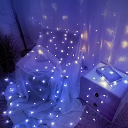 Modee | Weihnachtsbeleuchtung LED-Lichterkette | 10m | 100 Lichter mit 8 Lichtmodi | IP44 | Kaltweißes Licht