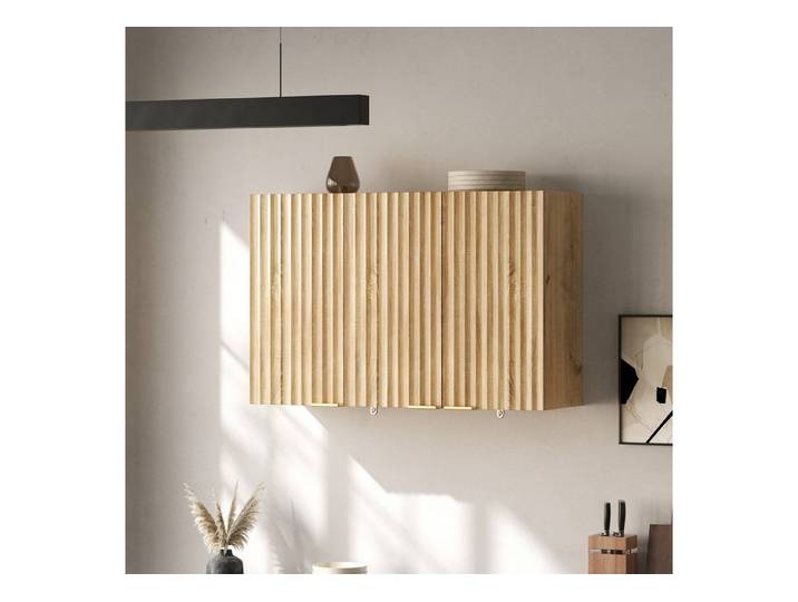 Fine Life Pro Sideboard Wand-Hängeschrank, 3 Türen, vielseitige Aufbewahrung