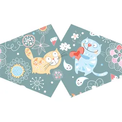 Reusable Fashion Face Covering - Happy Cats (Children)