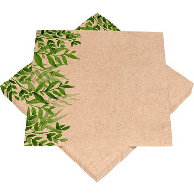 25 Servietten Eco braun be green Bambus